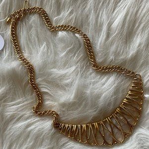 Vintage 80s Textured Loop Avant Garde Choker Necklace